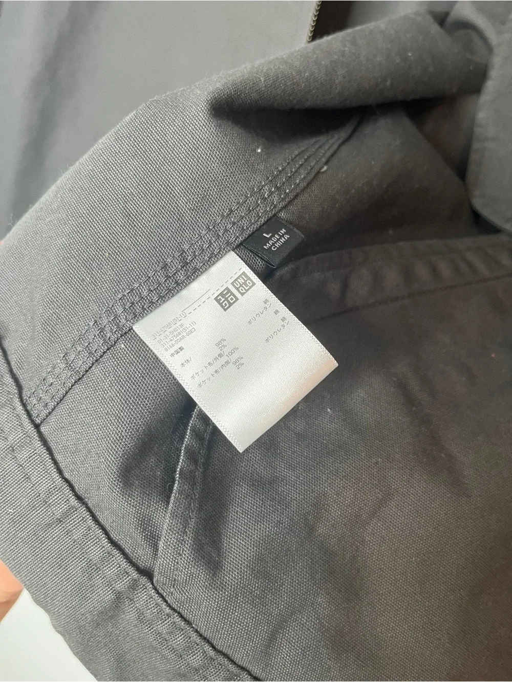 Uniqlo Dark Gray Zip-Front Harrington Jacket Size L